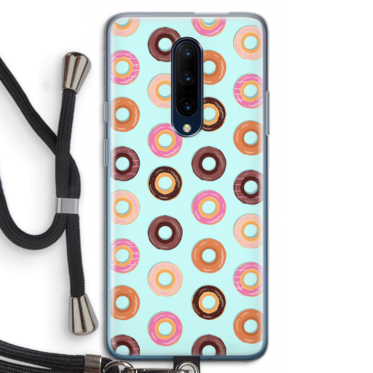 Donuts: OnePlus 7 Pro Transparant Hoesje met koord