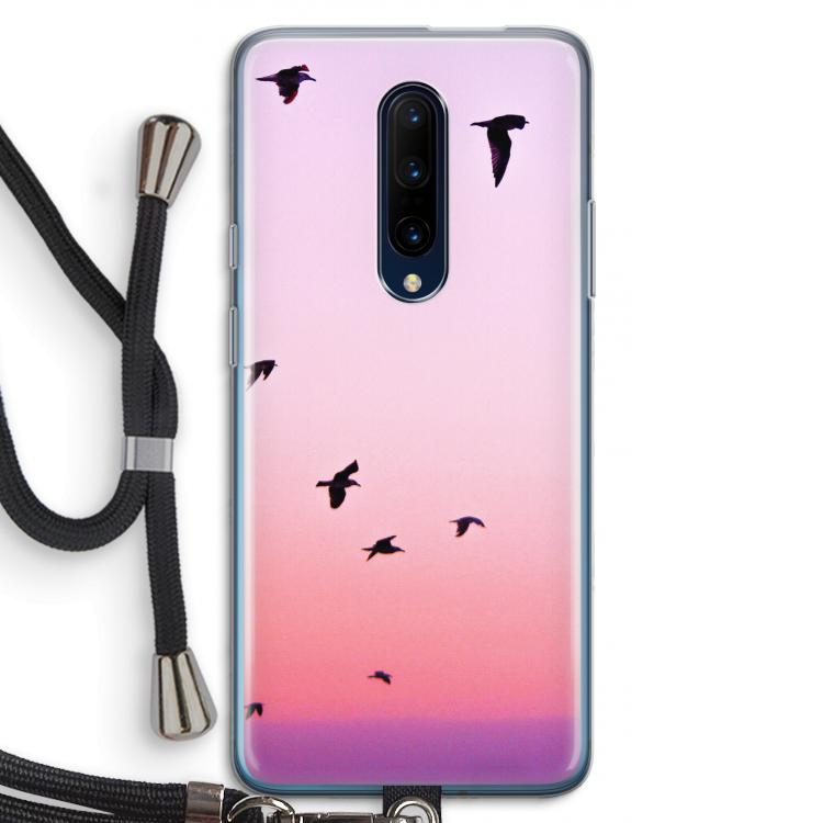 Fly away: OnePlus 7 Pro Transparant Hoesje met koord