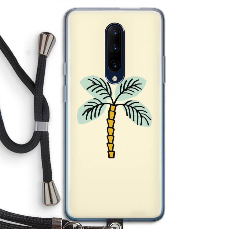 Palmboom: OnePlus 7 Pro Transparant Hoesje met koord