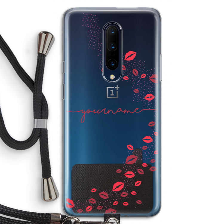 Kusjes: OnePlus 7 Pro Transparant Hoesje met koord