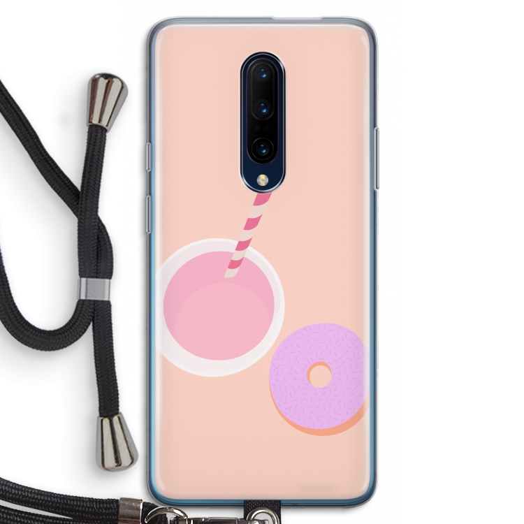 Donut: OnePlus 7 Pro Transparant Hoesje met koord