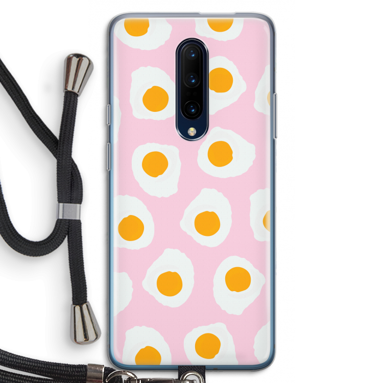 Dancing eggs: OnePlus 7 Pro Transparant Hoesje met koord