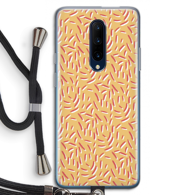 Camouflage: OnePlus 7 Pro Transparant Hoesje met koord
