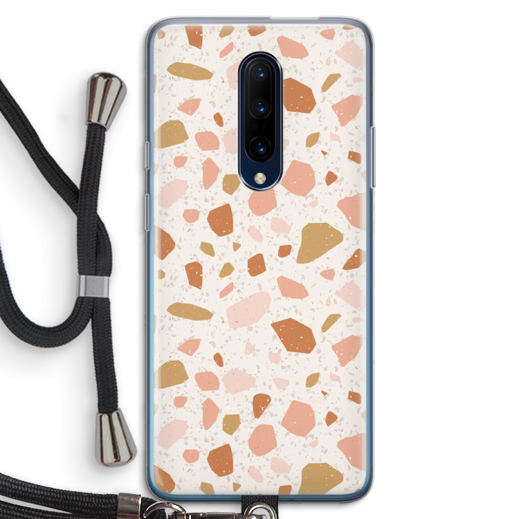 Terrazzo N°18: OnePlus 7 Pro Transparant Hoesje met koord