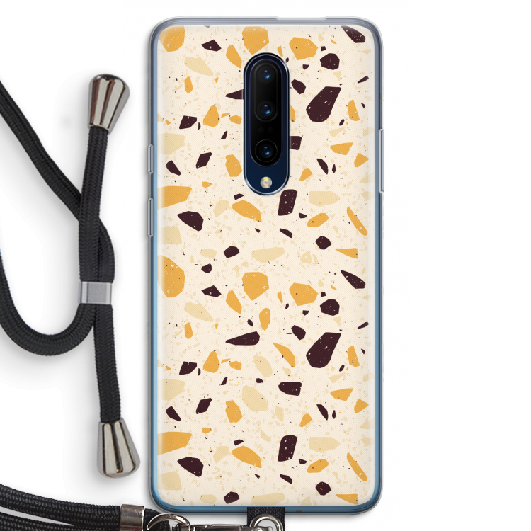 Terrazzo N°13: OnePlus 7 Pro Transparant Hoesje met koord