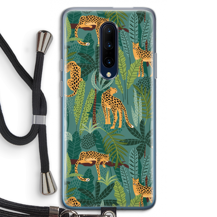 Luipaard 2: OnePlus 7 Pro Transparant Hoesje met koord