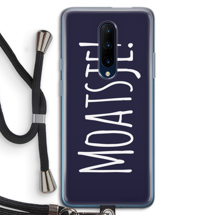 Moatsje!: OnePlus 7 Pro Transparant Hoesje met koord