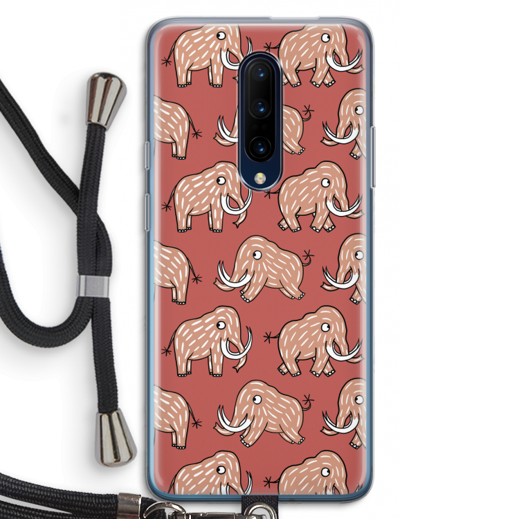 Mammoet: OnePlus 7 Pro Transparant Hoesje met koord