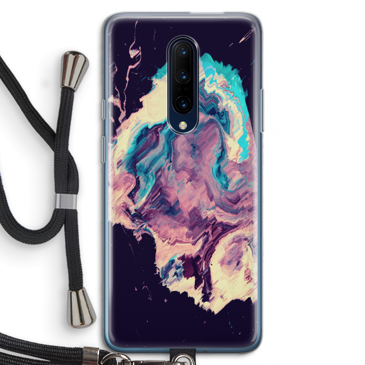 Cosmic Silence: OnePlus 7 Pro Transparant Hoesje met koord