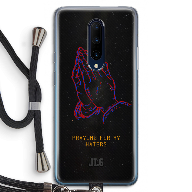 Praying For My Haters: OnePlus 7 Pro Transparant Hoesje met koord