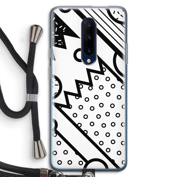 Pop Art #4: OnePlus 7 Pro Transparant Hoesje met koord