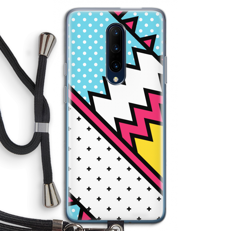 Pop Art #2: OnePlus 7 Pro Transparant Hoesje met koord