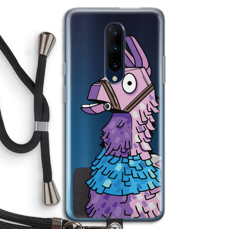 Lama: OnePlus 7 Pro Transparant Hoesje met koord
