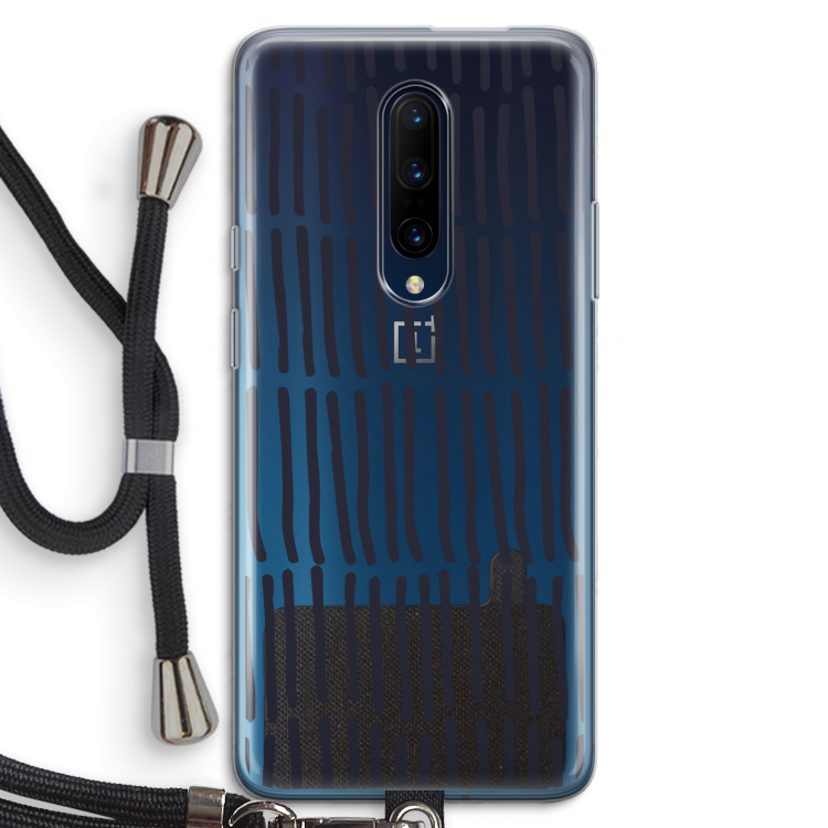 Moroccan stripes: OnePlus 7 Pro Transparant Hoesje met koord
