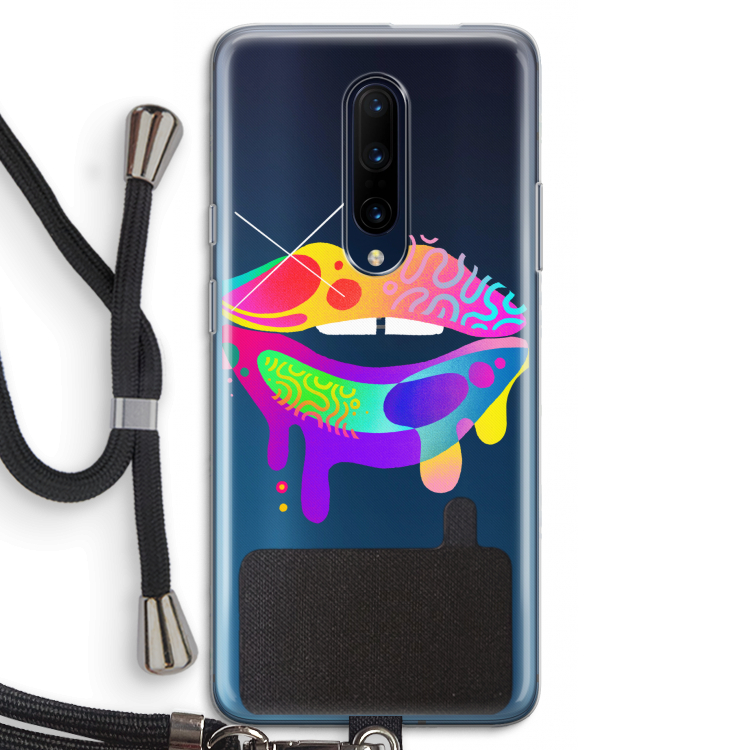 Lip Palette: OnePlus 7 Pro Transparant Hoesje met koord