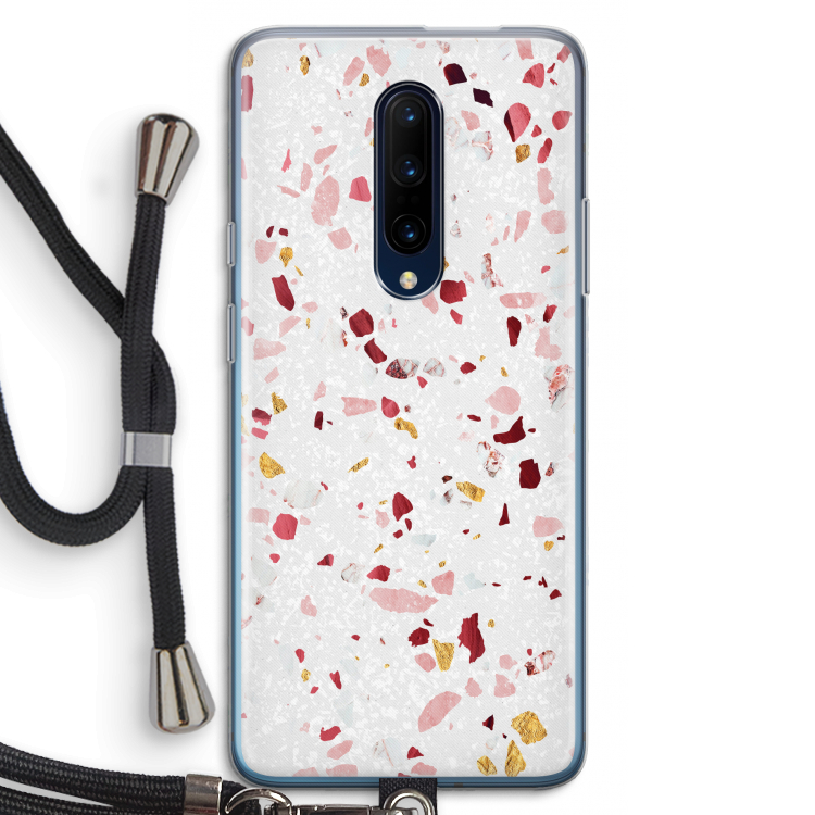 Terrazzo N°9: OnePlus 7 Pro Transparant Hoesje met koord