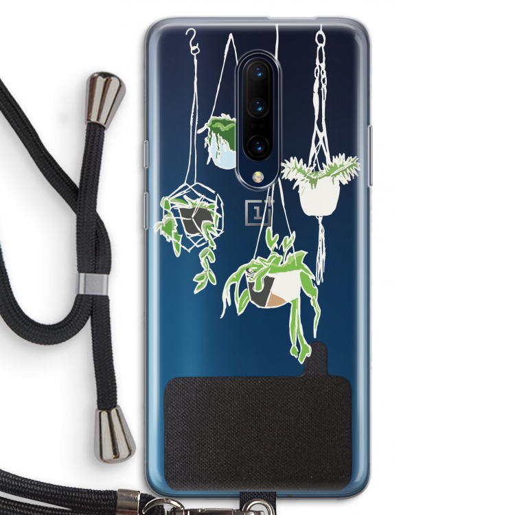 Hang In There: OnePlus 7 Pro Transparant Hoesje met koord
