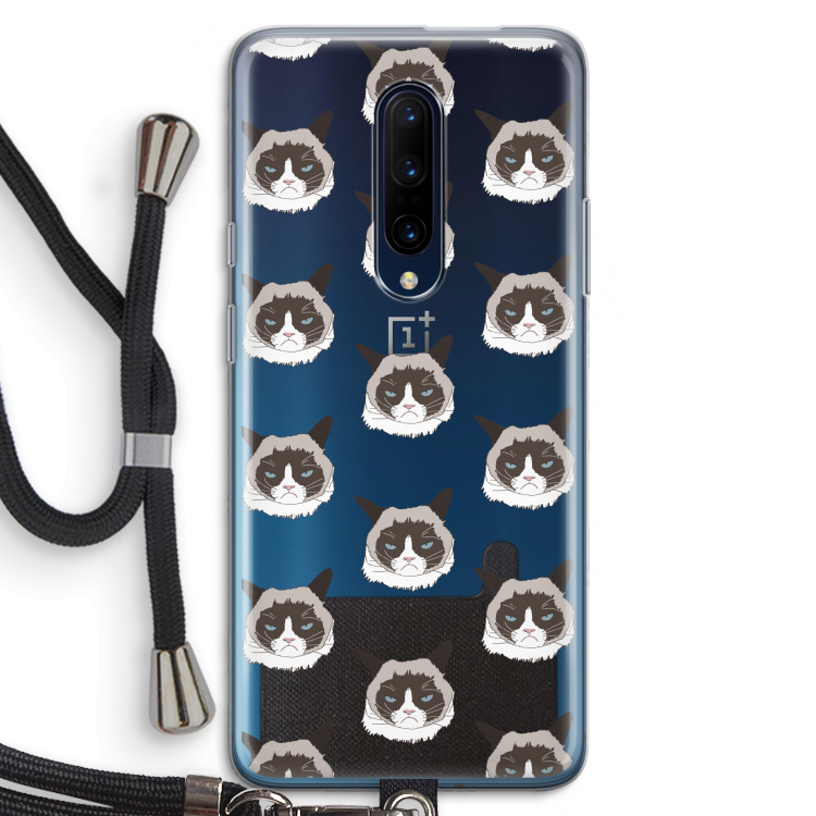 It's a Purrr Case: OnePlus 7 Pro Transparant Hoesje met koord