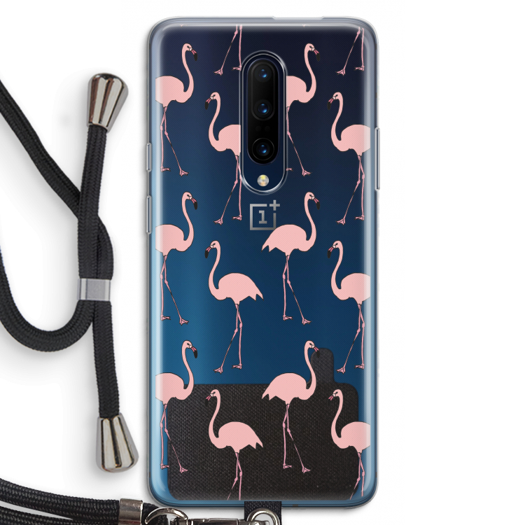 Anything Flamingoes: OnePlus 7 Pro Transparant Hoesje met koord