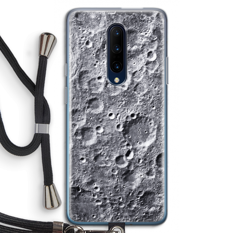 Maanlandschap: OnePlus 7 Pro Transparant Hoesje met koord