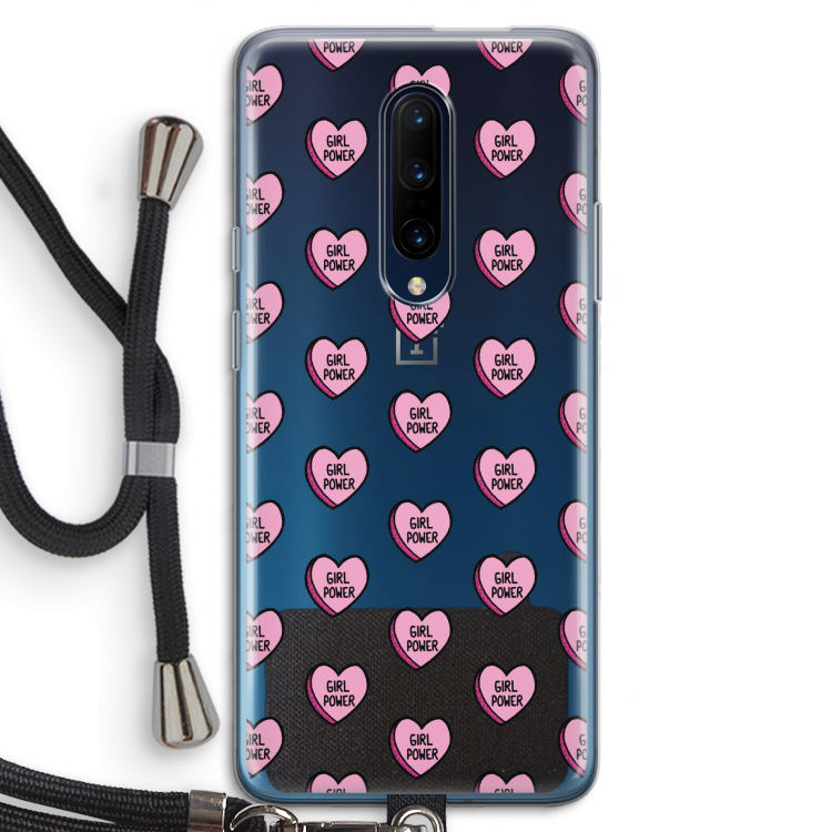 GIRL POWER: OnePlus 7 Pro Transparant Hoesje met koord