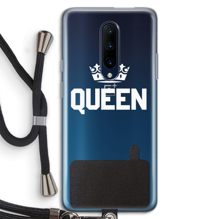Queen zwart: OnePlus 7 Pro Transparant Hoesje met koord