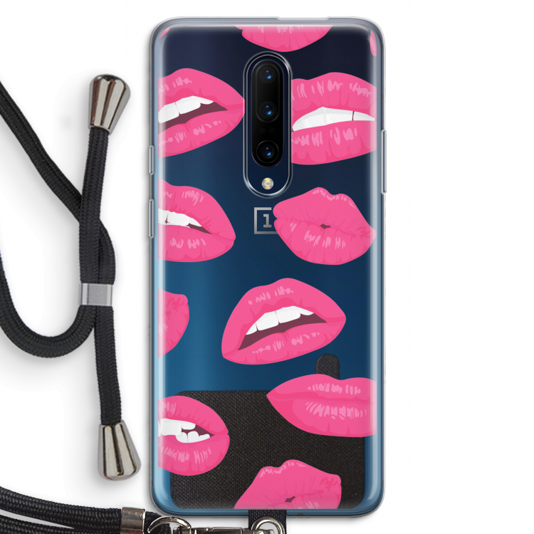Bite my lip: OnePlus 7 Pro Transparant Hoesje met koord