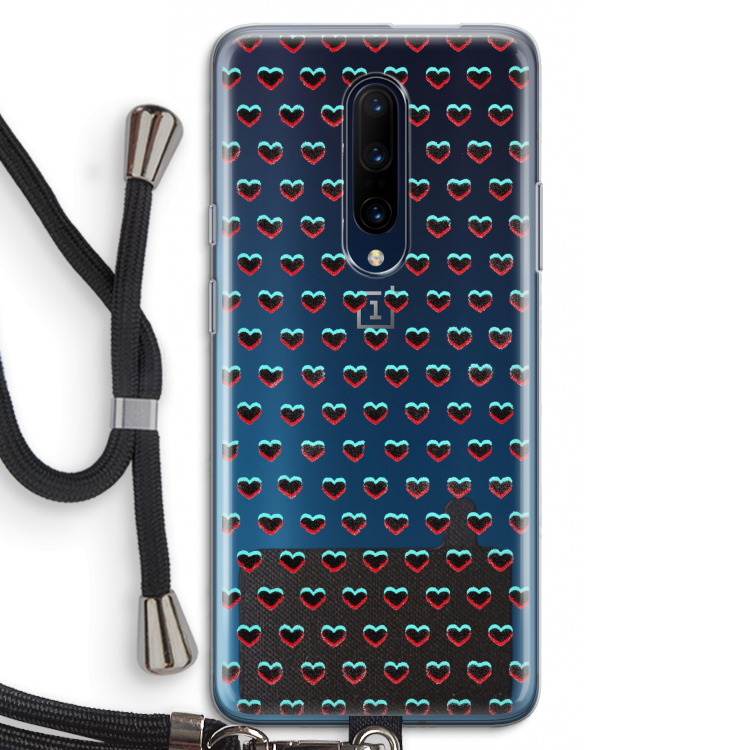 Hartjes: OnePlus 7 Pro Transparant Hoesje met koord
