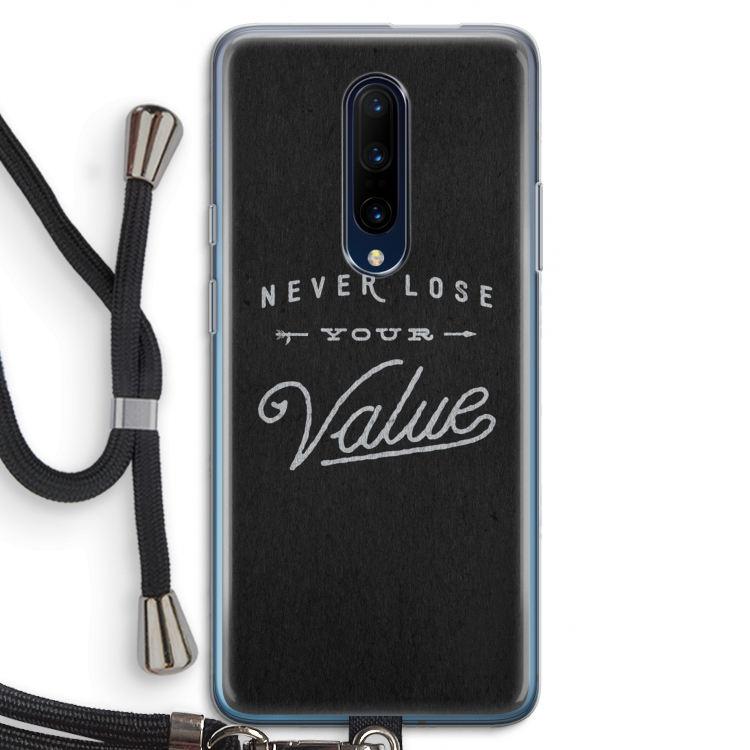 Never lose your value: OnePlus 7 Pro Transparant Hoesje met koord