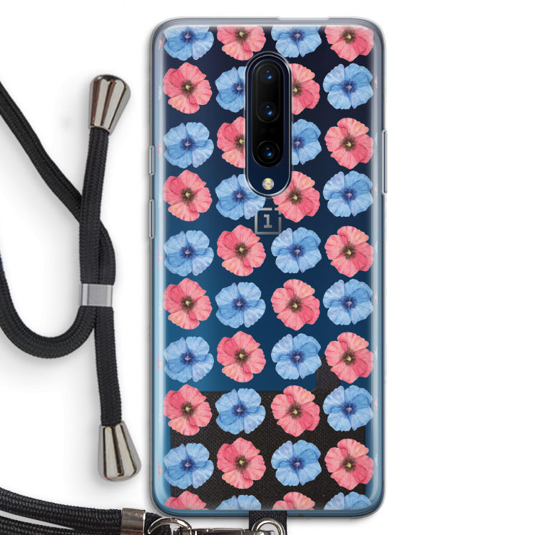 Klaproosjes: OnePlus 7 Pro Transparant Hoesje met koord