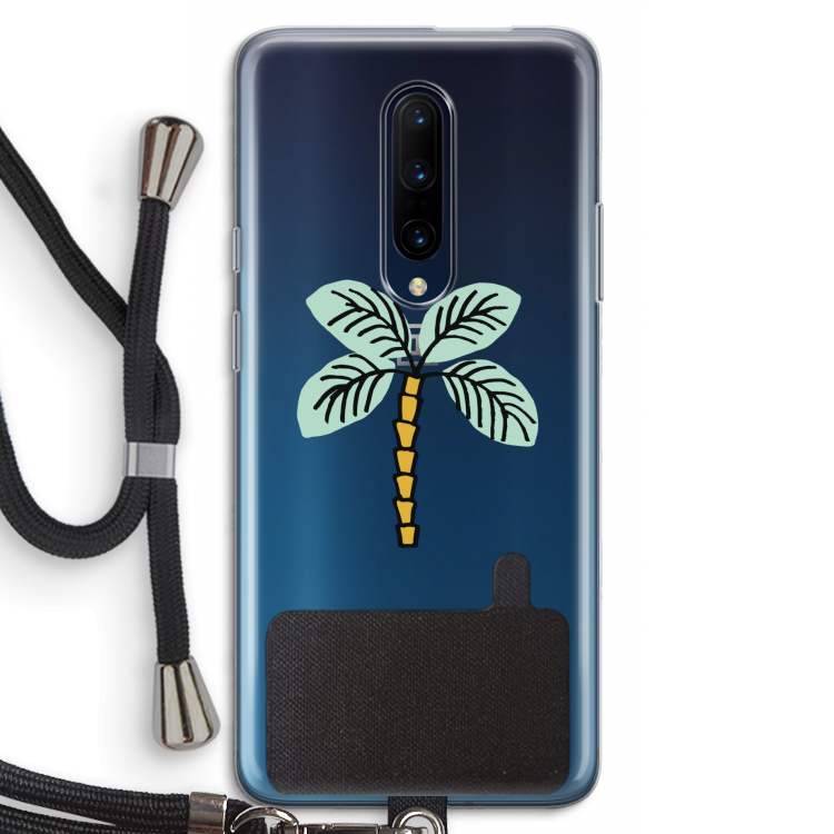 Palmboom: OnePlus 7 Pro Transparant Hoesje met koord