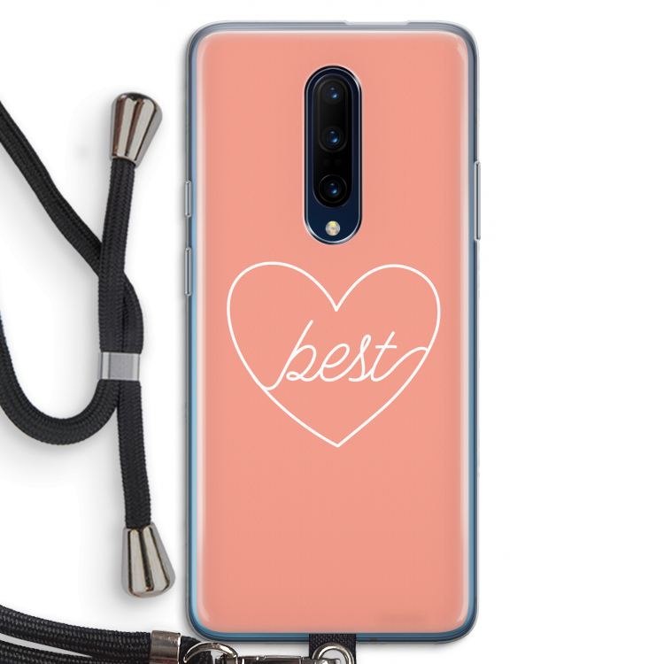 Best heart: OnePlus 7 Pro Transparant Hoesje met koord