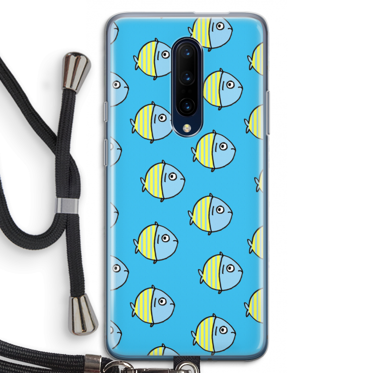 Visjes: OnePlus 7 Pro Transparant Hoesje met koord