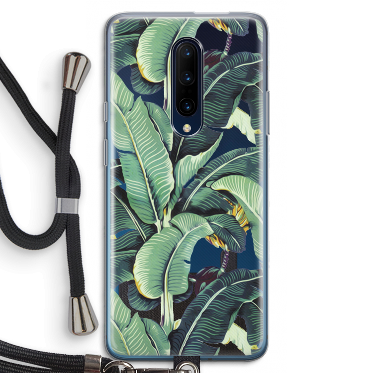 Bananenbladeren: OnePlus 7 Pro Transparant Hoesje met koord
