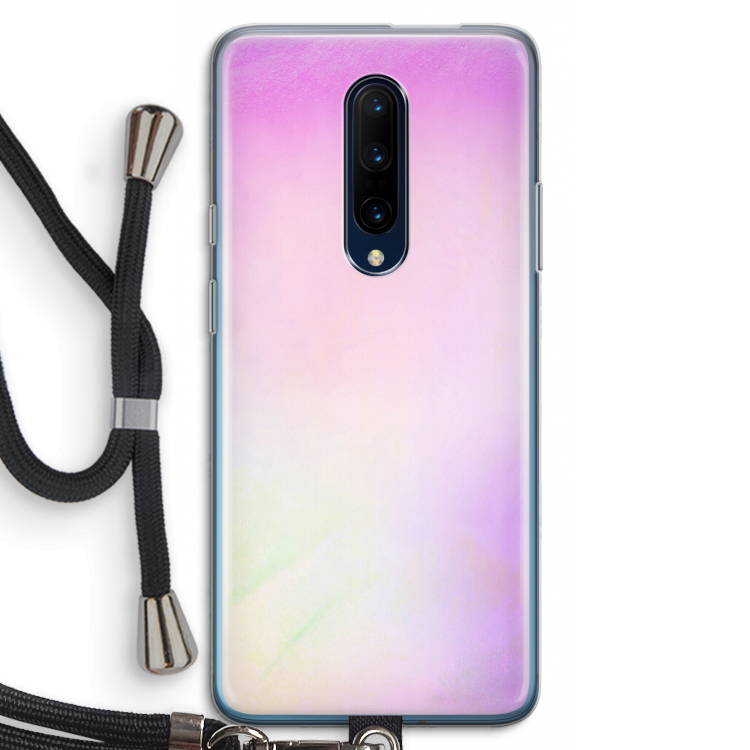 Flow mist pastel: OnePlus 7 Pro Transparant Hoesje met koord