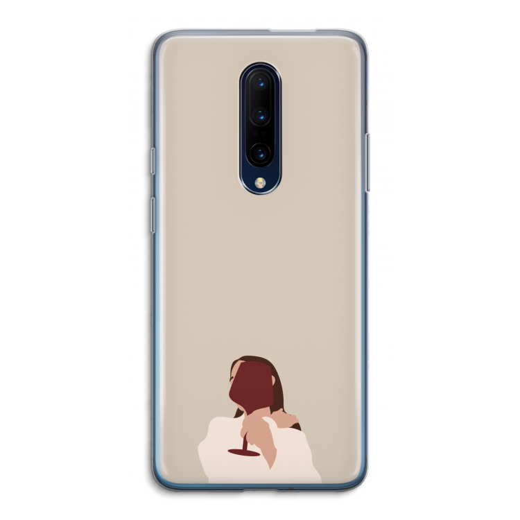 I drink wine: OnePlus 7 Pro Transparant Hoesje