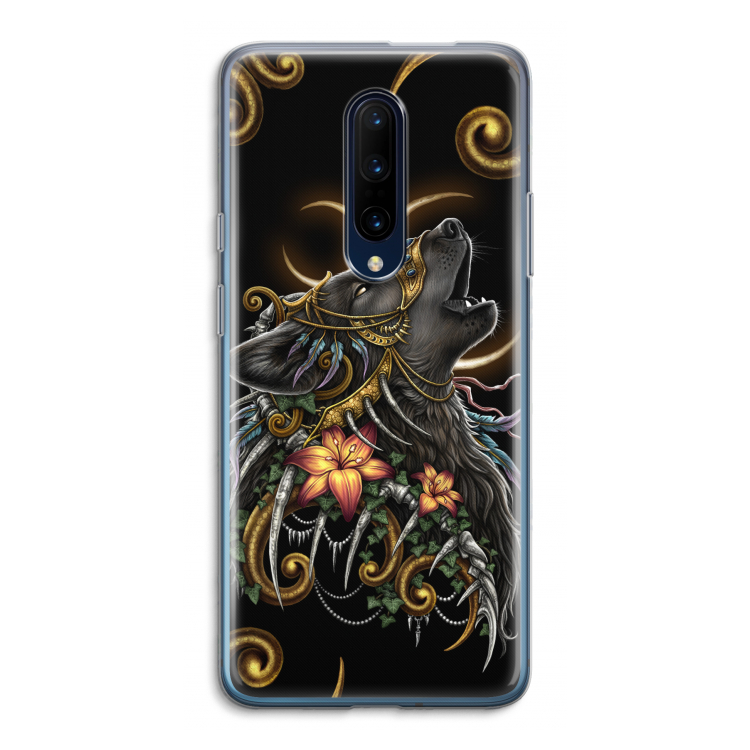 Huilende Wolf: OnePlus 7 Pro Transparant Hoesje