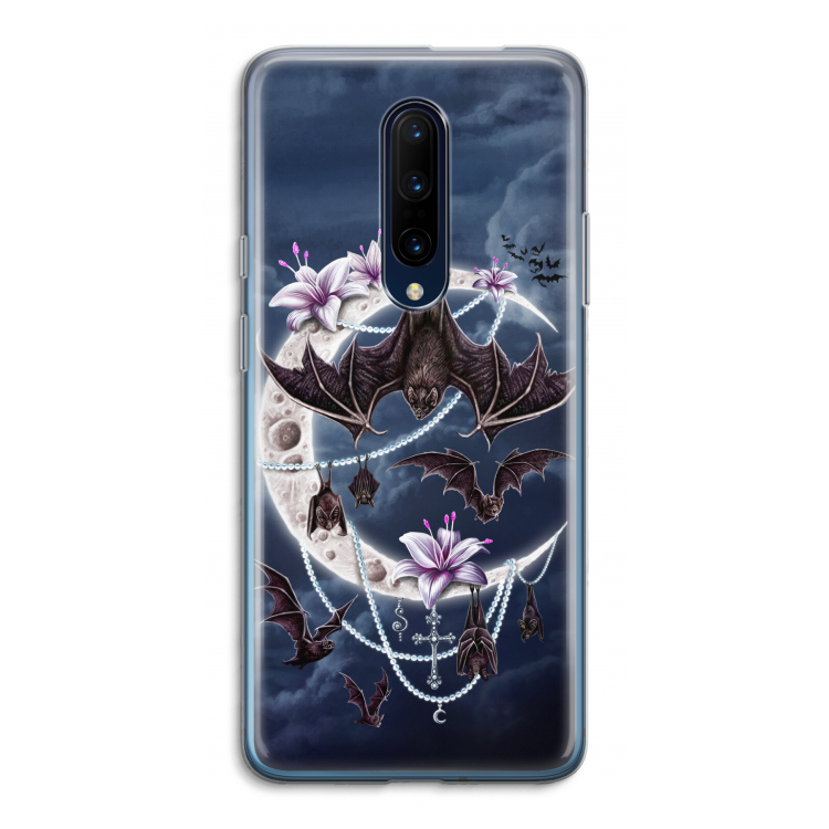 Vleermuizen Maan: OnePlus 7 Pro Transparant Hoesje