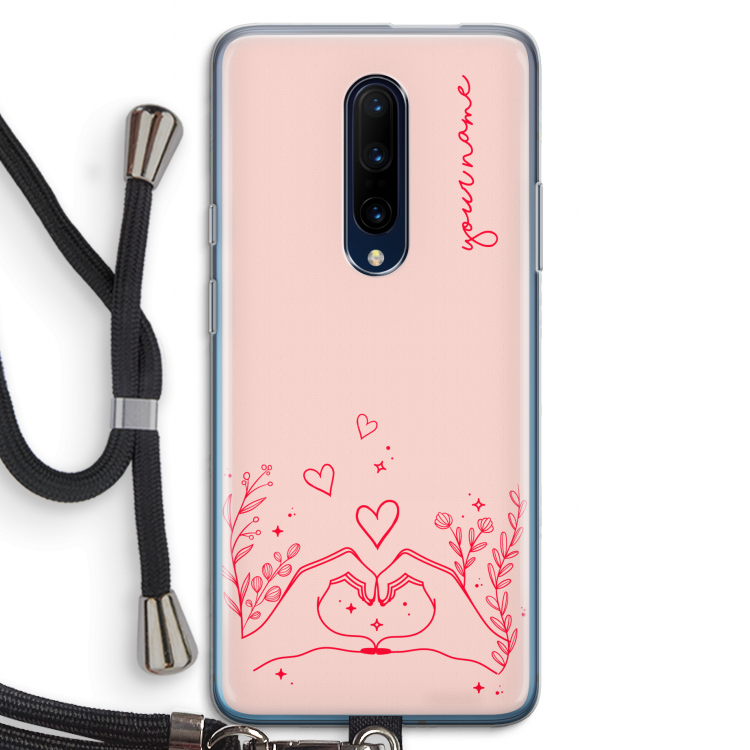 Love is in the air: OnePlus 7 Pro Transparant Hoesje met koord