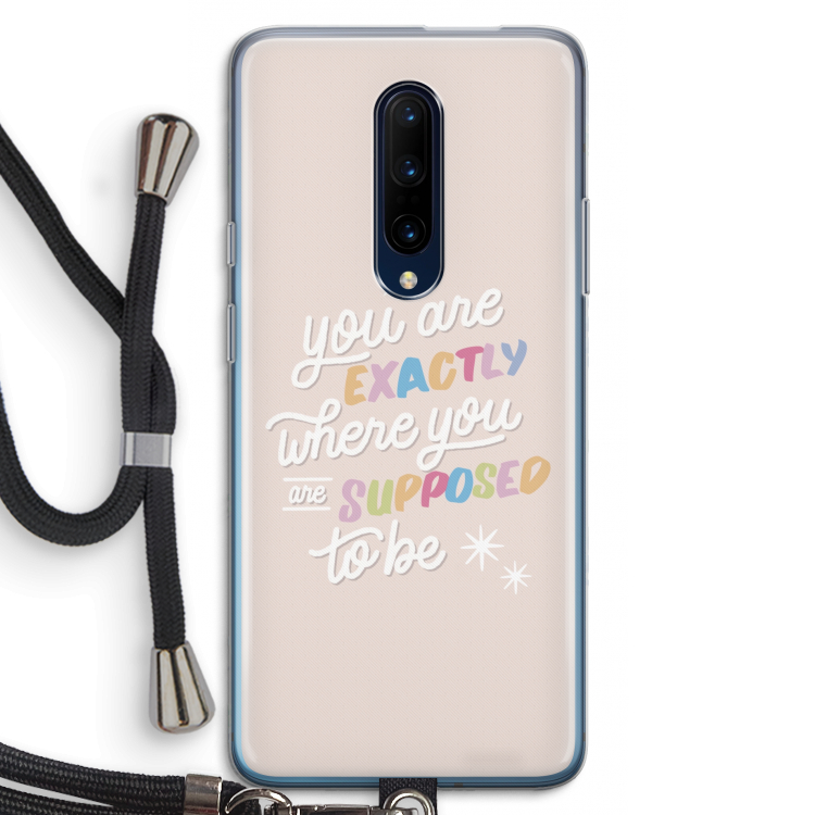 Right Place: OnePlus 7 Pro Transparant Hoesje met koord