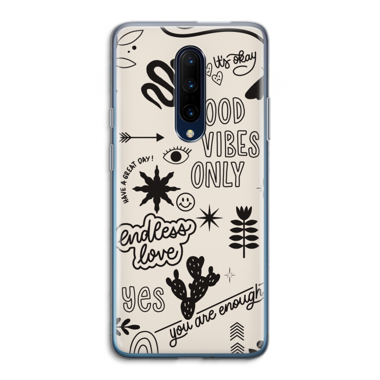 Good vibes: OnePlus 7 Pro Transparant Hoesje