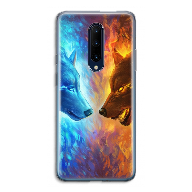 Fire & Ice: OnePlus 7 Pro Transparant Hoesje
