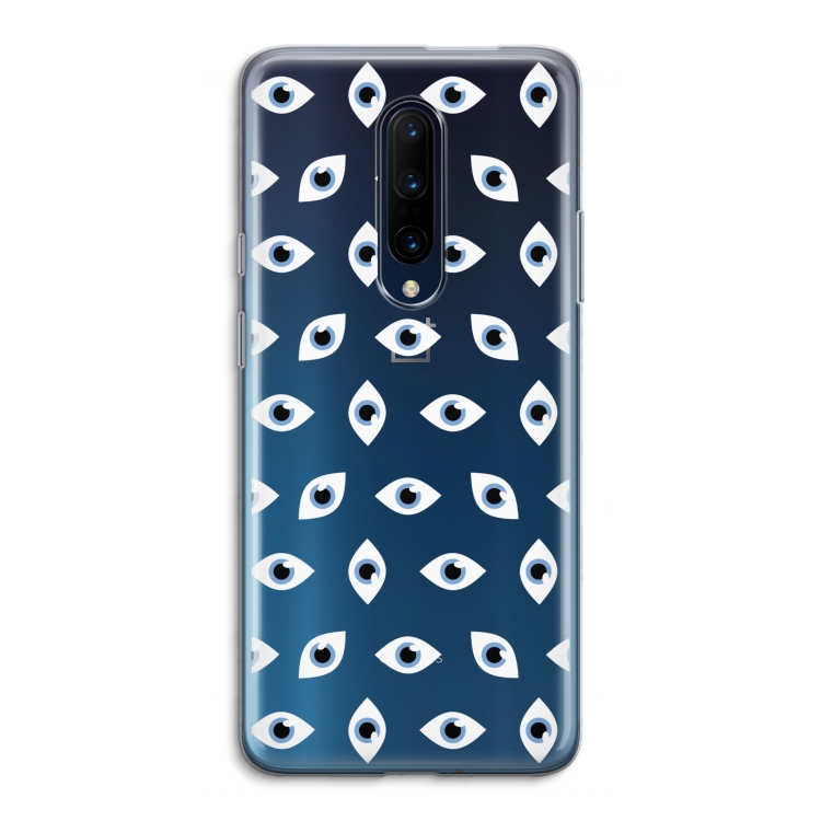 Eyes pattern: OnePlus 7 Pro Transparant Hoesje
