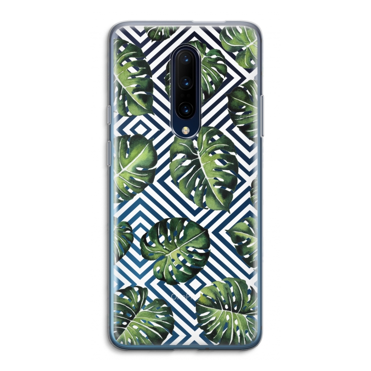Geometrische jungle: OnePlus 7 Pro Transparant Hoesje