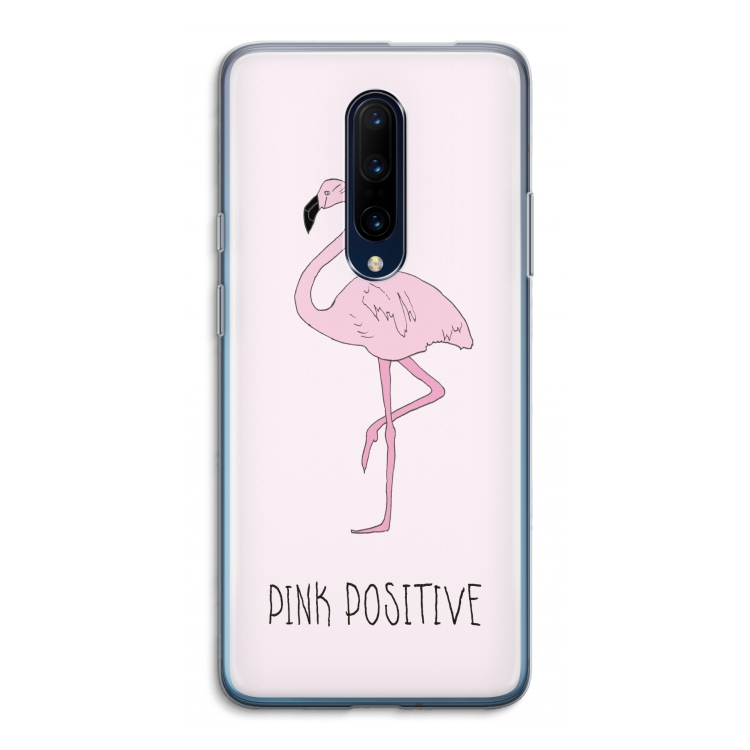 Pink positive: OnePlus 7 Pro Transparant Hoesje