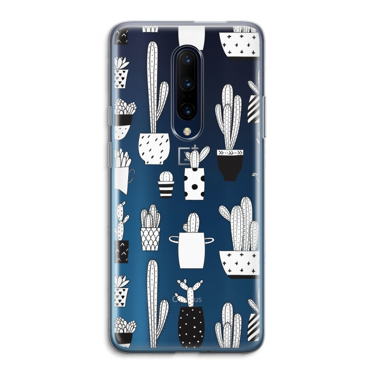 Cactusmotief: OnePlus 7 Pro Transparant Hoesje