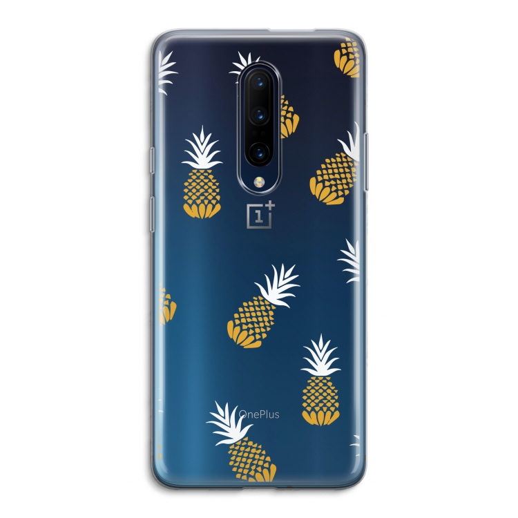Ananasjes: OnePlus 7 Pro Transparant Hoesje