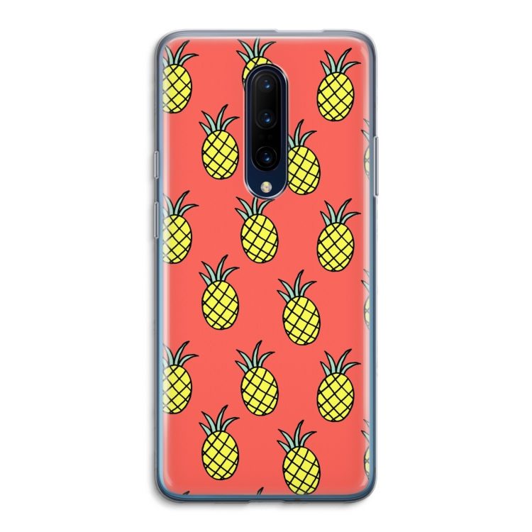 Ananas: OnePlus 7 Pro Transparant Hoesje