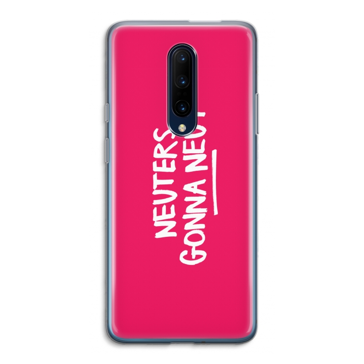 Neuters (roze): OnePlus 7 Pro Transparant Hoesje