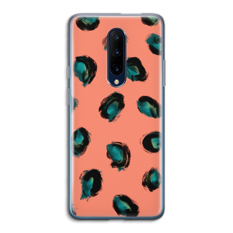 Pink Cheetah: OnePlus 7 Pro Transparant Hoesje
